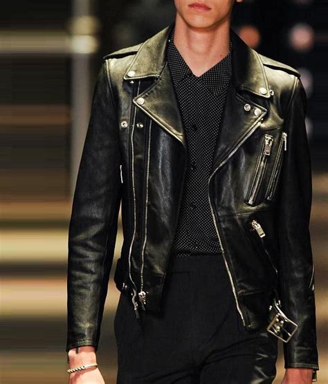 men's ysl leather jacket